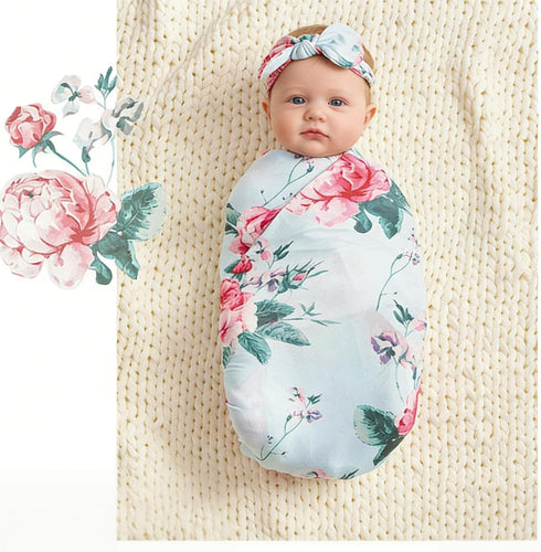 Sets, insular Swaddle Blankets Beanie Hat Headband Newborn Baby Girl Swaddle Sack, Receiving Blankets Infant Baby