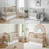 OnlineBestDeal's (28" 52") Inch 16" 100% Sclloped Bed Skirt, Crib Size x + Drop Microfiber Bed Skirt for Baby Boys