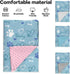 Personalized Baby Blankets for Boys Girls Custom Light Blue Baby Girl Blanket with Cute Puppy Paw Print Design, Soft