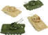 BMC Classic Payton Anti-Aircraft Tanks - 4pc Tan Green Plastic Army Men Vehicles