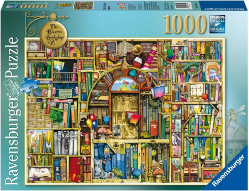 Ravensburger Bizarre Bookshop 2 - 1000 Piece Jigsaw Puzzle for Adults, Unique Design, Ideal Gift