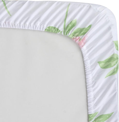2 Pack 28x52 Standard Microfiber Fitted Crib Sheets for Baby Girl, Boy & Neutral, - (Roses & Flowers)