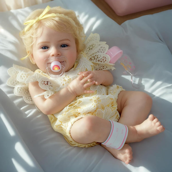 SCOM Reborn Realistic Baby DollsGirl18 Inch Lifelike Realistic DollsSilicone Cute Soft Body