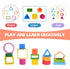 Montessori Toys for 1+ Year Old, Wooden Stacking Sensory Toys for Toddlers 1-3, Educational Sorting Toys for Gifts