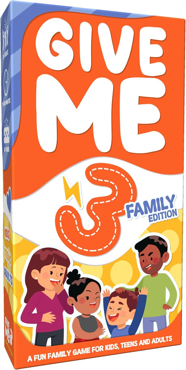 GIVE ME 3 Family Game, Fast Paced Hilarious Party Game, 10 Second Rule for Kids, Teens, and Adults
