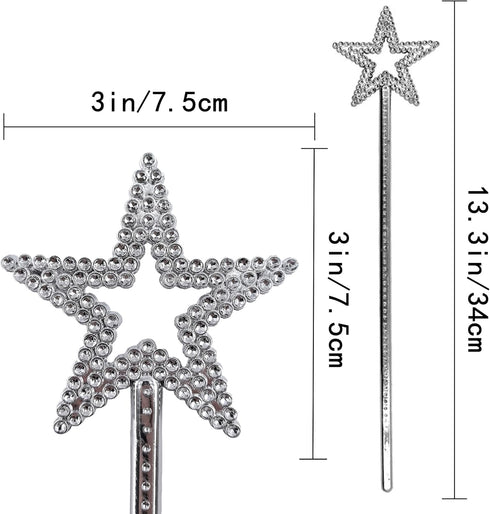 1PCS Star Wand, Pentagram Plastic Magic Wand, Role Play Costume Accessories, Halloween Show Props for Girls Princess