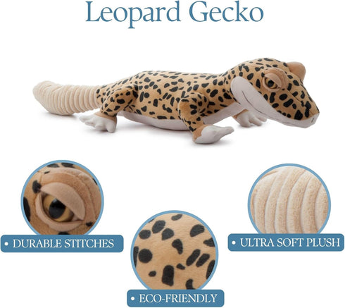 24 inches The Petting Zoo Leopard Gecko Stuffed Animal, Gifts for Kids, Wild Onez Zoo Animals, Leopard Gecko Plush Toy