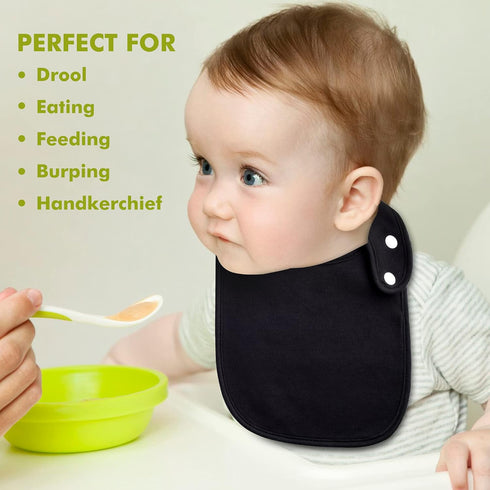 Soft and Absorbent Organic Cotton Baby Bibs Set for Boys Girls, Drool Bandana for Newborn 0-36 Months