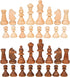 Gugertree Wood Weighted Chess Pieces with 3.5 Inch King, Pieces Only, No Board