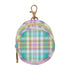 Plaid Round Pacifier Storage Case with Zipper, Portable Pacifier Case for Travel,