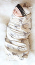 Soft Newborn Baby Deer Print Blanket Bedding Blanket Wrap Swaddle Blanket Bath Towel+Hat