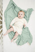 Konssy Baby Blankets for Unisex Boys Girls, Super Soft Nursery Minky Blankets with Muslin Cotton Front