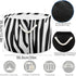 visesunny Collapsible Large Capacity Basket - Animal Zebra Stripe Clothes Toy Storage Hamper with Durable Cotton Handles