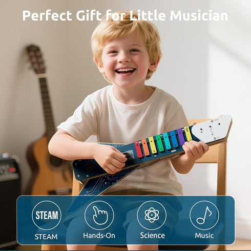 8-12, 3D 8+ Science Can STEM Science Kit for Kids Age DIY Electronics Guitar Building Kit, Wooden Puzzles Musical