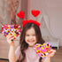 MLOLM 24 Sets Valentines Hearts Foam Craft Kits, DIY Heart Ornaments with Foam Hearts Stickers for Valentine Activity