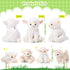 Lenwen 5 Pcs Lamb Stuffed Animal Set, 14 Inch Mommy Lamb Plush with 4 Cute Babies for Nursery Decor