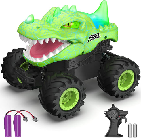 Dinosaur Remote Control Car, 2.4GHz Monster Truck Toys Rechargeable RC Cars 1:24