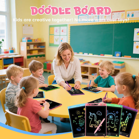 Glochin 2 Pack 8.5 inch, 3-8 LCD Writing Tablet for Kids, Erasable and Reusable Toddler Doodle Board in Ideal