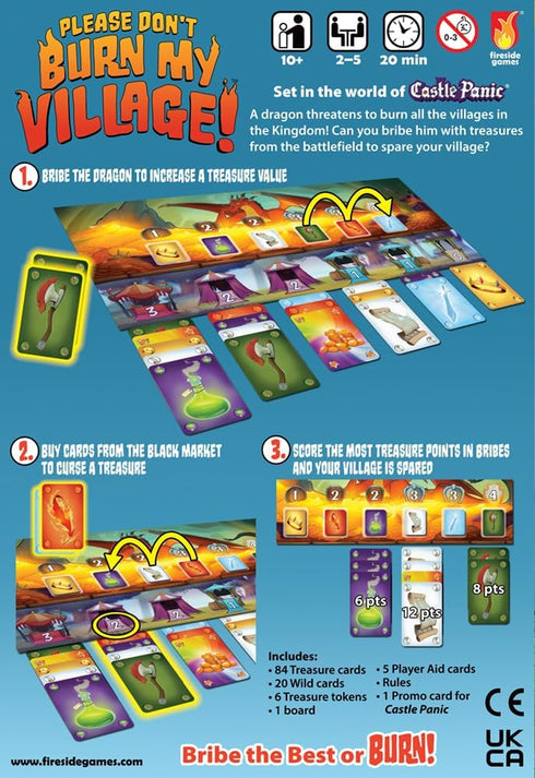 10+ 25 Please Dont Burn My Village by Fireside Games | Ages | Players | Competitive Gameplay | Strategic Card Game