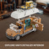 FUNWHOLE Carpentry Van Lighting Building-Bricks Set, 496 Pcs Farm Woodworker Car Collectible Display for Adults