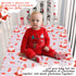 52'' 28'' Christmas Crib Sheet, Fitted Crib Sheet with Santa Claus, Christmas Stocking, Snowflake, Measuring x to fit
