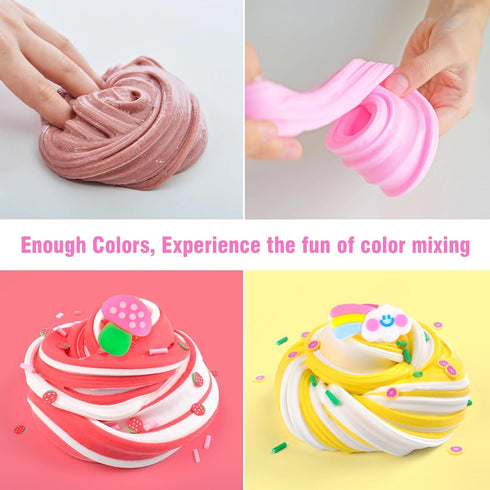 38 Pack Butter Slime Kit - Soft & Non-Sticky Sensory Fidget Toy - Educational Birthday Gift for Kids 6-12