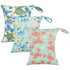 ALVABABY 3pcs Cloth Diaper Wet Dry Bags Waterproof Reusable with Two Zippered