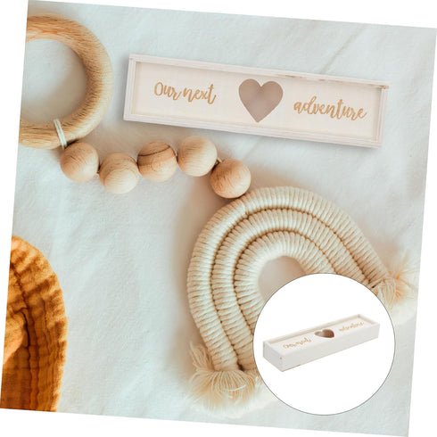 Elegant Wooden Pregnancy Test Holder Box for Baby Shower Keepsakes