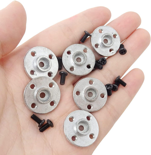 Honbay 6PCS 25T Metal Servo Arms Horn Aluminum Round Standard Servo Disc with Screw for RC Robot Boat Car Airplane