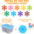 Snowflake Interlocking Building Block Educational Toy, 300PCS for Kids Ages 3+, Multi-Color STEM Toy with Carrying Case
