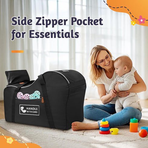 YOREPEK Car Seat Travel Bag Fits Infant Carseat with Anti-Rebound Bar Base, Padded Carseat Bags for Air Travel, Car