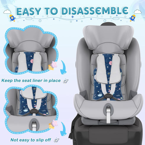 Pinkunn 2 Pcs Gel Car Seat Cooler Pad, Breathable Summer Chair Ice Cushion for Stroller Baby Dining Chair, Safety Seat
