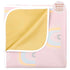 Splat Mat for Under High Chair/Arts/Crafts by CLCROBD, 51" Baby Anti-slip Food Splash and Spill Mat for Eating Mess, Waterproof Floor Protector and Table Cloth (Rainbow Pink) by CLCROBD