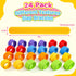 24 Pcs Fidget Toys Bulk for Kids: Textured Silicone Slap Bracelets, Classroom Prize Box Toys, Party Favors Birthday