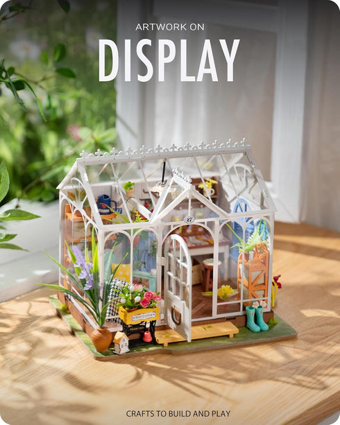 DIY Miniature House Kit, Dreamy Garden House for Adults, Mini House Making Kit with Furnitures