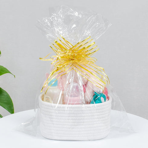 ABenkle Small Storage Basket - Mini Baby Basket, Cute Cotton Rope Woven Basket for Nursery, XS White