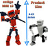 3D Printed Action Figure Mini-13, 6.65-inch Movable Toy with Accessories, Creative Desk Decoration (Red)