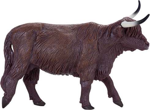 MOJO Highland Cow, Realistic Farm Animal Toy Replica, Hand Painted Figurine