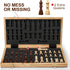 Magnetic Chess Board Set for Adults & Kids, 15" Wooden Folding Chess Game with Pieces Storage Slots
