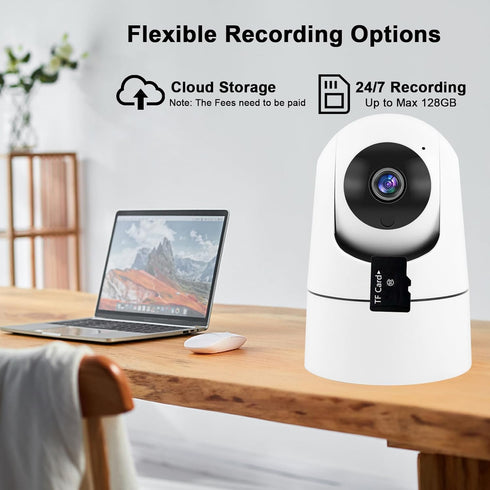 BlessFly 4MP 2.4/5G 2 Indoor Cameras for Home Security, WiFi Baby/Dog Monitor with Phone APP, Auto Tracking, Human