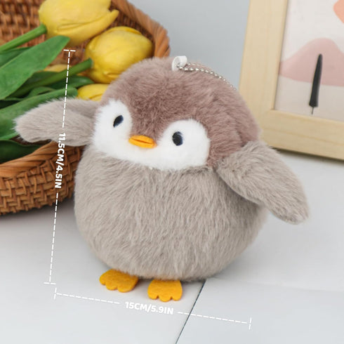 ABEARCAR 4.5 Inches Penguin Stuffed Animal Penguin Plush Toy Holder Bag Pendant Party Favor Christmas Birthday