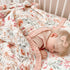 100% 7 Cotton Muslin Baby Blanket - Large Reversible Receiving Blankets for Baby Girls, Soft & Lightweight, Perfect