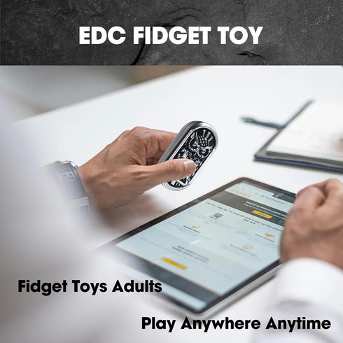Fidget Toy for Adults, Fidget Toys, Rotating Metal Magnetic Fidget Slider, Help Relieve Stress Anxiety, Compact