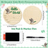 3D R HORSE Baby Birth Announcement Sign with Marker Pen, Mallard Duck Baby Name Sign with Ink Pad for Hand