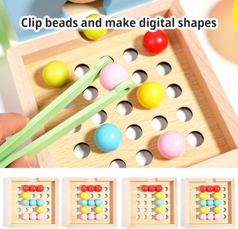 QimuMku 9.6" Counting 3 4 5 4-8, Wooden Gumball Machine Montessori Toys for Years Old Boys Girls, Toddler Preschool