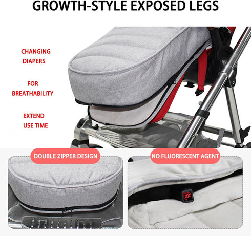 Suonady Winter Cold Universal Bunting Bag for Baby Toddler,Mat Keep Warm and Detachable,Waterproof Windproof Stroller