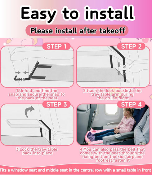 Zalhyrox 3017in, 1-3 Toddler Airplane Bed for Toddler - Cute Cartoon Airplane Seat Extender for Kids, Portable Travel