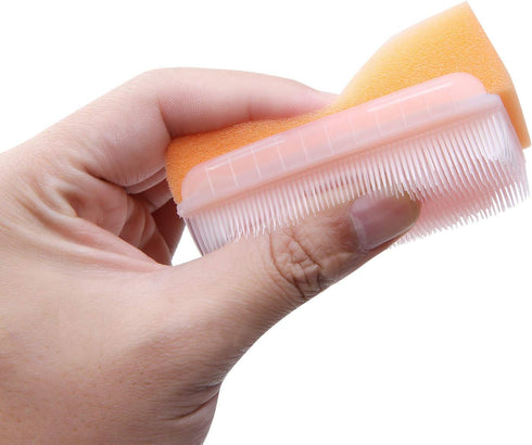 6 PCS Baby Bath Time Sponge Brush- Body, Hair, and Scalp Cleaning - Gentle on Infant, Toddler Sensitive Skin - Great