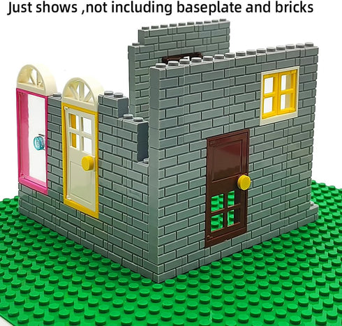 110 Pieces Doors, Windows, Fences and Light MOC Creative Building Block Toys Set for Kids Age 6-12 Years