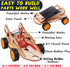 2 in 1 Science Experiment Kits for Kids - DIY Building Remote Control Solar Car Model Kit, 3D Puzzles Wooden Motor Set,